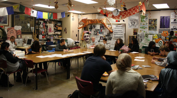 South students discuss their new book for a Partnership class