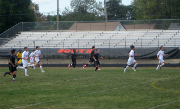 Mens Varsity plays at Super Soccer Saturday.  They won 1-0.