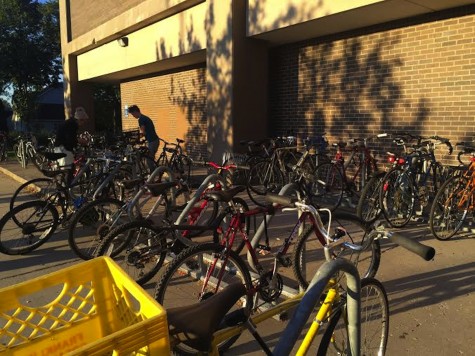 The bike racks filled up quickly!