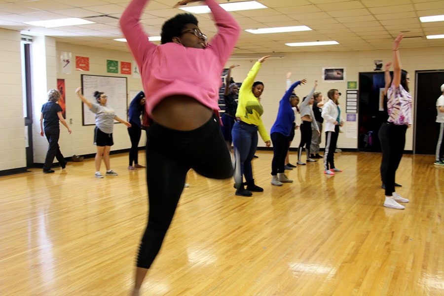 Being black in America right now is a complicated experience. “Sometimes its good and youre feeling it but other times youre scared and other times youre angry its like going through a whole range of emotions at once like theres no emotion to explain it,” explained sophomore Elise Cuff. Here, Cuff relaxes in her dance class. 