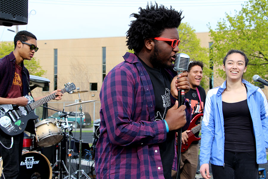 Antoine Ferguson, singer for the Nightstones, rocked the battle of the bands at South last Saturday. 