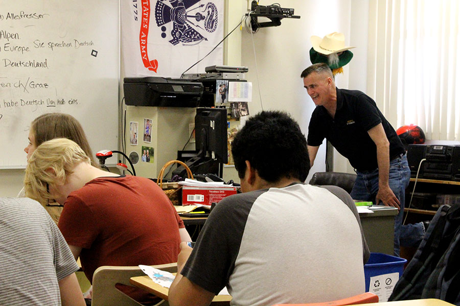 Arthur French teaches his seventh hour German world language class even as a non-native German speaker. Supporting South High Chinese teacher, Dingman Yu’s statement “I think both have their advantages in having a non-native speaking teacher and a native speaking teacher.”