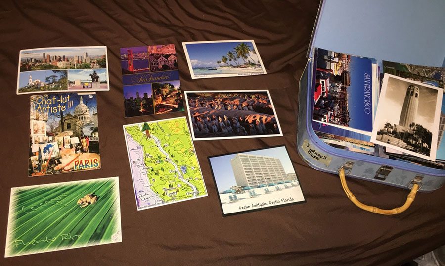 Junior Sydney Miller’s collection of postcards. “Collect stuff youre interested in, if you dont collect anything whatsoever, honestly youll regret it... it’s cool to collect things because then you have something unique about yourself,” said Miller  Photo courtesy: Sydney Miller