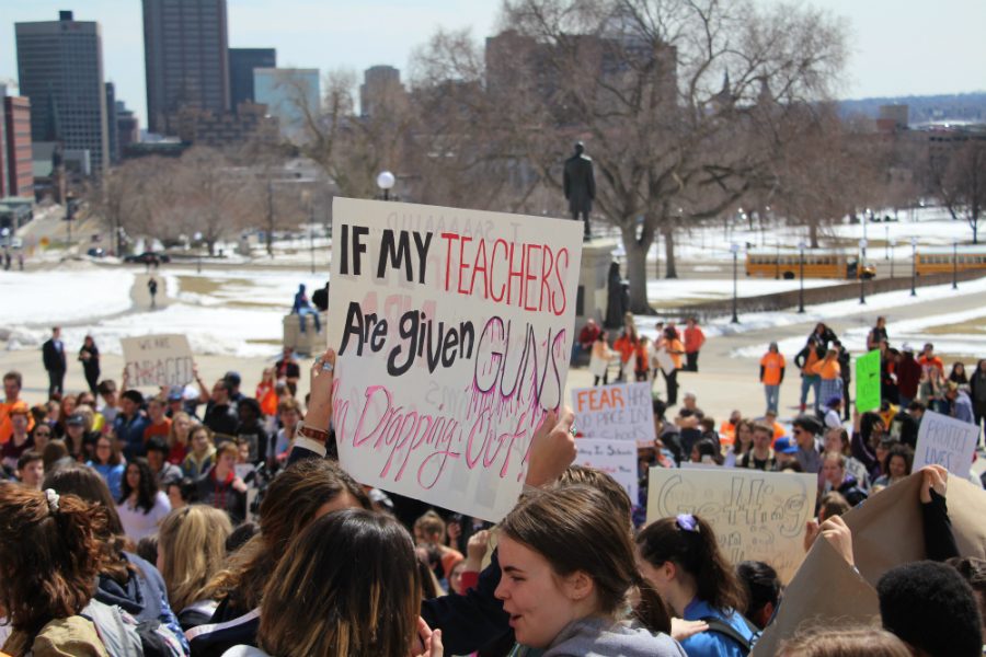 Students statewide walkout, gather at Capitol to protest gun violence