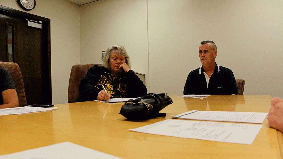 Karen Holly and Arthur French at the first Site Council meeting on September 27, 2018. Photo Credit: B Fei