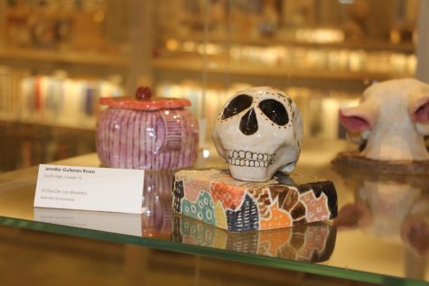This is El Día De Los Muertos, a mid-fire stoneware sculpture by Jennifer Gutierrez Rosas, and a part of the Viva City Fine Arts Festival. Viva City features the arts programs of MPS high schools and gives students an opportunity to show their work to a larger audience.
