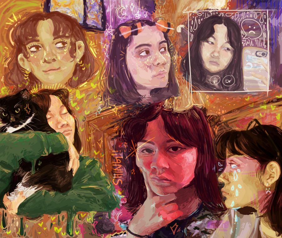 “Daily Distortion is an exploration of my perception of myself over the course of a month or so. Whenever I make a self portrait of myself, Ive noticed I never really draw myself the same each time no matter how hard I try, so I wanted to document this change in 6 little mini self portraits. Its one my biggest digital projects to date and Im so proud of the little details and work I put into it.”  By: Mia Lambert