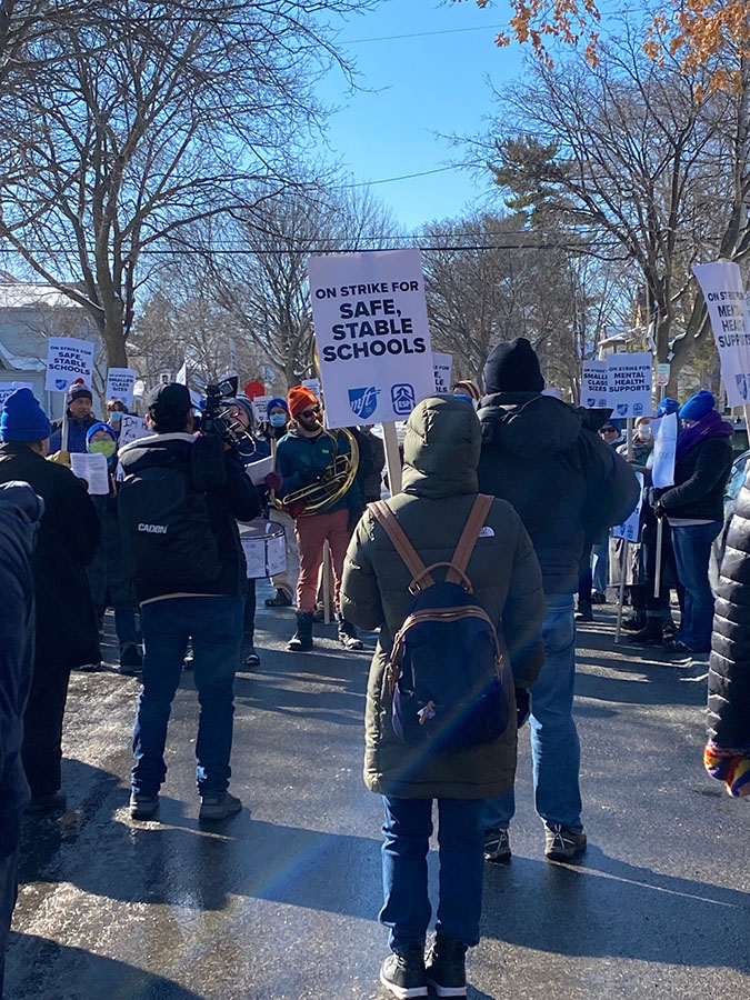 Union members have gathered and marched around South holding handmade signs as a part of the ongoing strike. Sheila Willette, the South MFT media relations specialist and teacher said, “I think what we are doing is right, I think its overdue. I don’t think it’s comfortable, but I think it is absolutely necessary.”