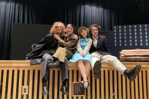 Lead members of “Breaking The Code”, the last show to be performed in its entirety at South. Left to right: Liam Campbell, Logan Waugh, Izzy Spiess, and Ezra Gearhart.