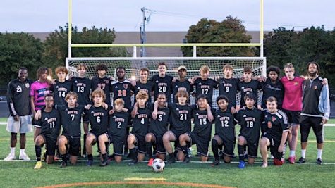 A majority of the 2022 Boys Varsity Soccer team players are seniors; they finished the season for the final time.