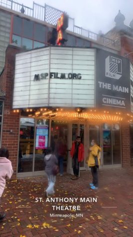 A photo of the St. Anthony Main Theatre, where students watched the Spanish short film on a school field trip. 