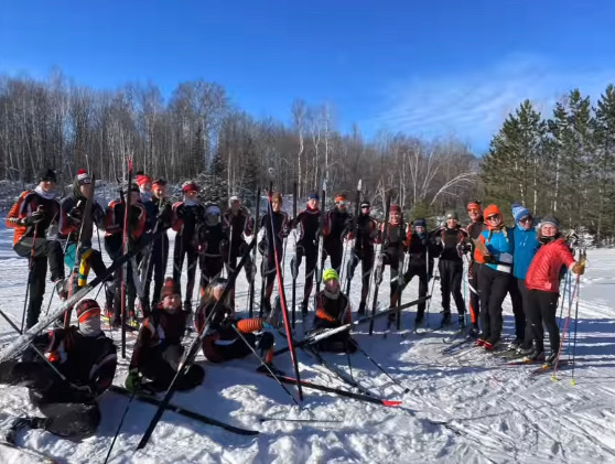 The Nordic team after skiing in a time trial on their Michigan trip. The trip, described by coach Jon Furlow as “pretty intensive… and a lot of fun,” was an opportunity for skiers to practice and build camaraderie at the start of the season. 