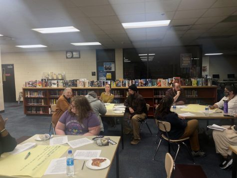 This picture is from the Site Councils monthly meeting, which discussed resources for academic improvement and helping students of color enroll in advanced placement classes in the meeting prior.