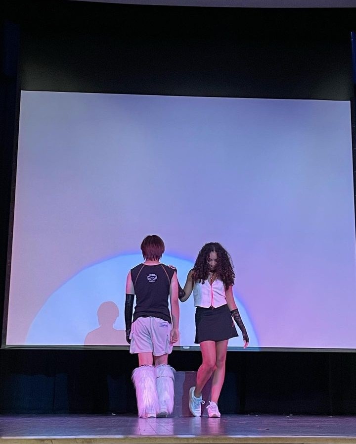 Caption: From South Highs NHS Instagram account, a captured moment of the voted fan-favorite performance of Aisha Abdullah & Tony Nguyen! These two choreographed their own dance to Blankpinks song, Pretty Savage. 