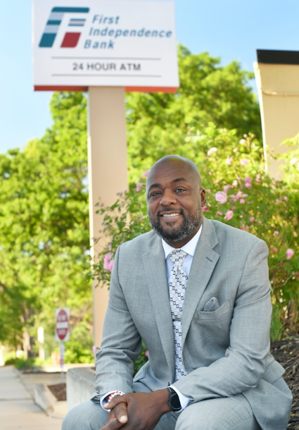 Damon Jenkins, South High class of 1995, has always had a passion for community work. After an unexpected career change, Jenkins “accidentally” entered the banking field as a branch manager but still focused on having a positive impact on the community. Now, at First Independence Bank, Jenkins accomplishes this by focusing on the community aspects of banking and bringing financial literacy to those who historically have been underserved and underrepresented by banks. Photo courtesy of: First Independence Bank